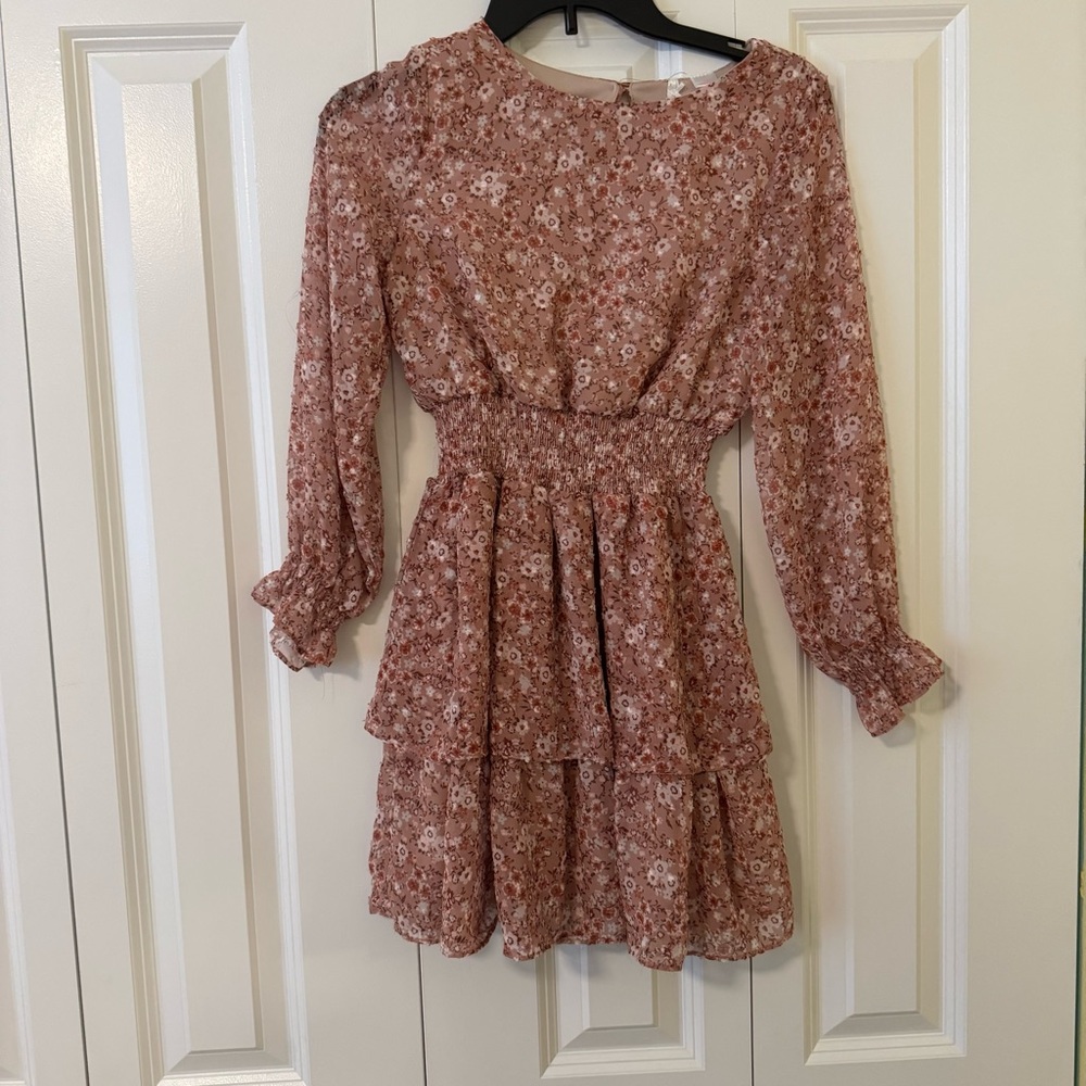 Floral Pink Kids Dress